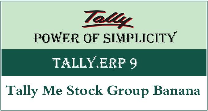 Tally Me Stock Group Banana