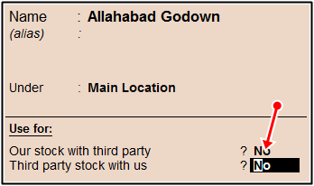 godown stock third party