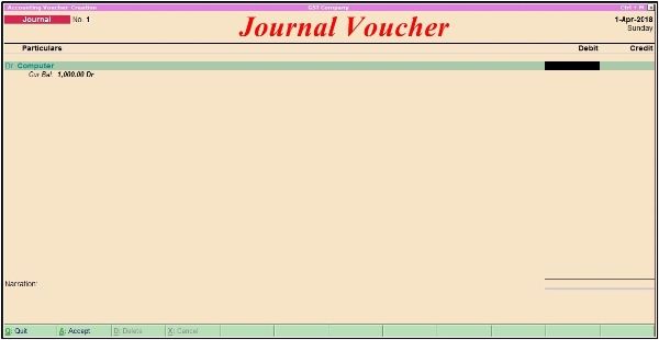 journal voucher