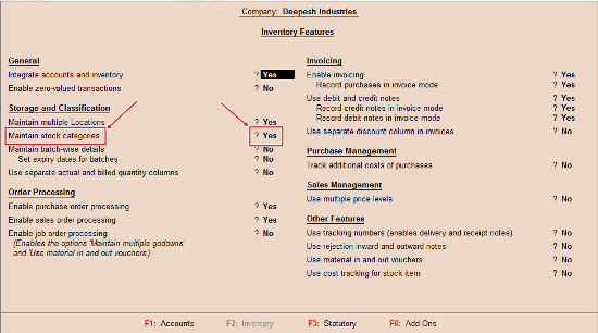 stock categegory Features