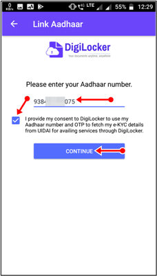 aadhar no