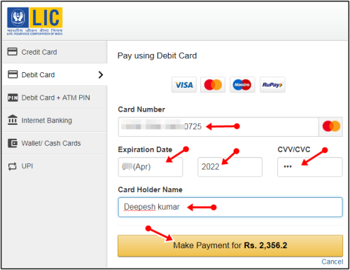 payment modes