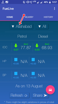 select location Dashboard