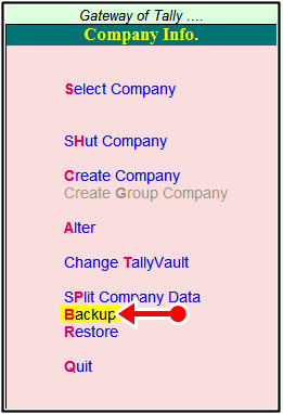 backup file tally