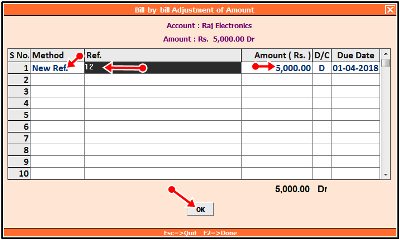 bill by bill adjustment