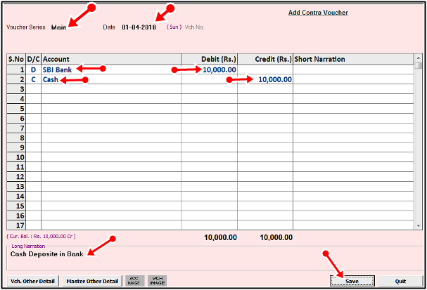 entry cash