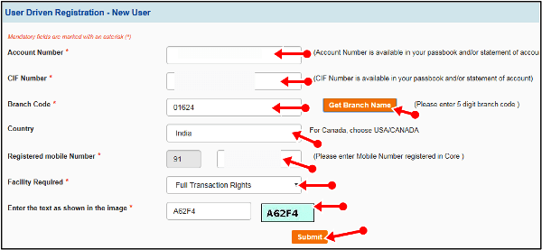 fill form sbi