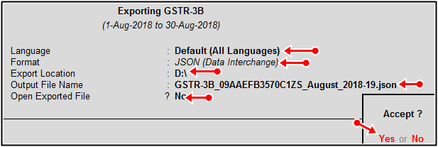 json file created