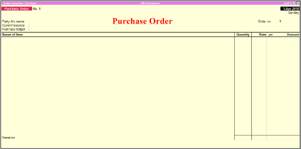 purchase order