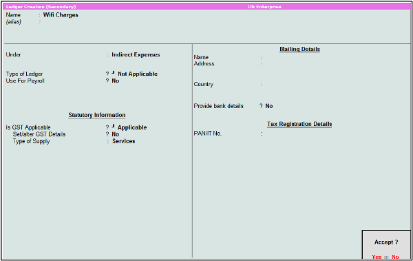 wifi charge ledger