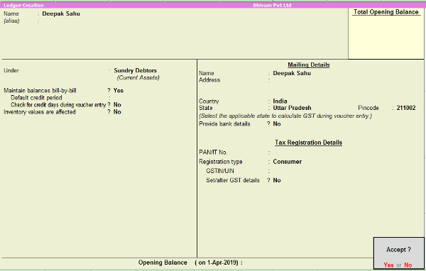 Deepak Sahu Ledger