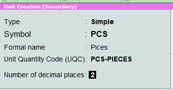 unit ceation