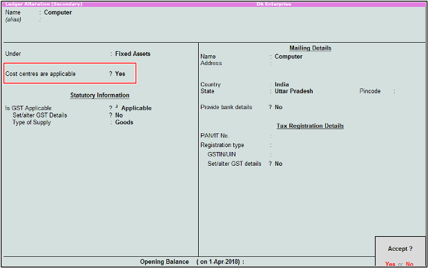 computer ledger Lucknow branch