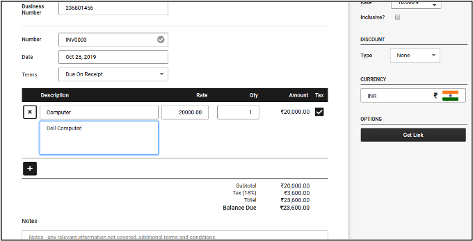 invoice 