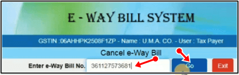 e way bill no