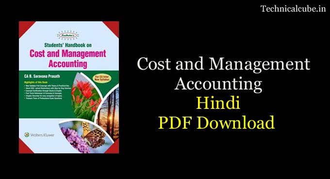 Cost and Management Accounting book pdf