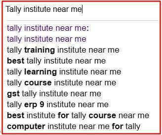 google query for tally coaching