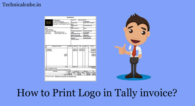 how to print logo in tally erp 9 invoice