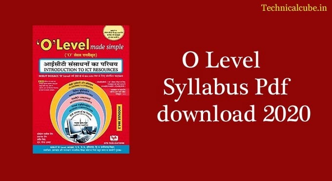 o level Syllabus in Hindi Pdf download