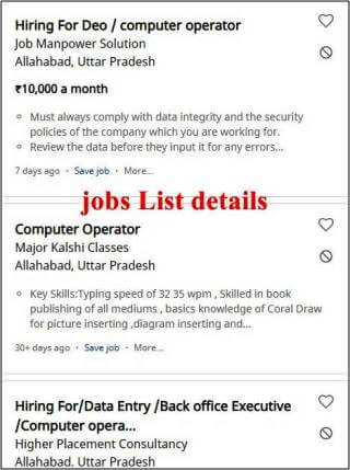 various jobs