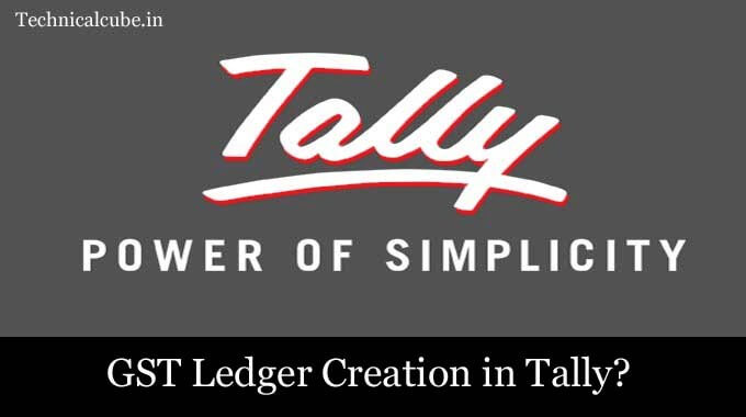 GST Ledger Creation in Tally