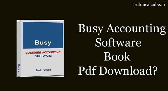 Busy Accounting Software Book Pdf