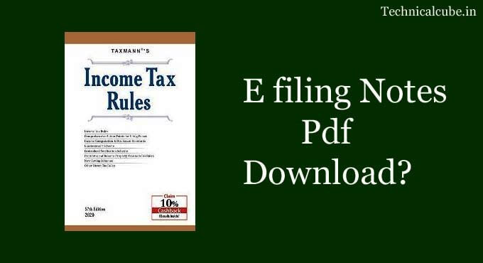 E filing Notes Pdf Download