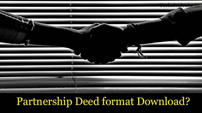 Partnership Deed format Download