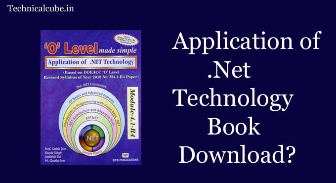 Application of .Net Technology bookpdf