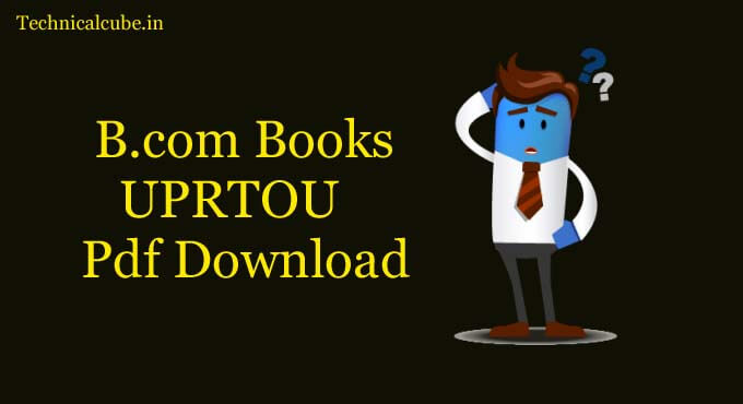 Bcom Books in Hindi UPRTOU Pdf Download