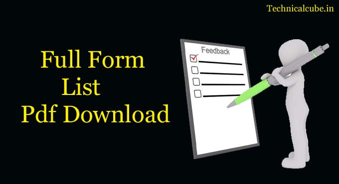 Full Form List Pdf Download