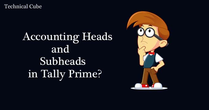Accounting Heads and Subheads in Tally Prime