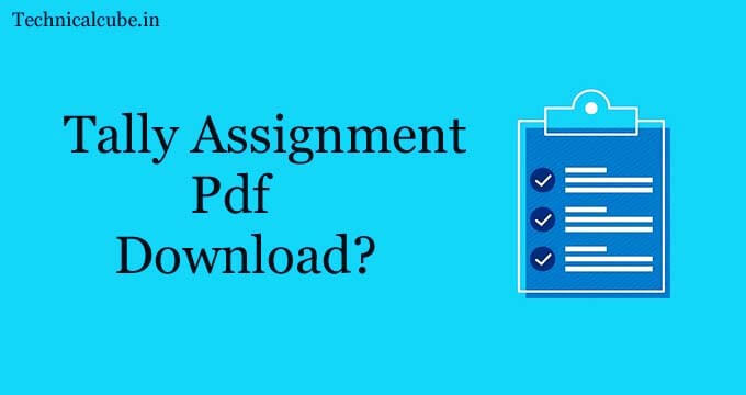 Tally GST Assignment Pdf Download 