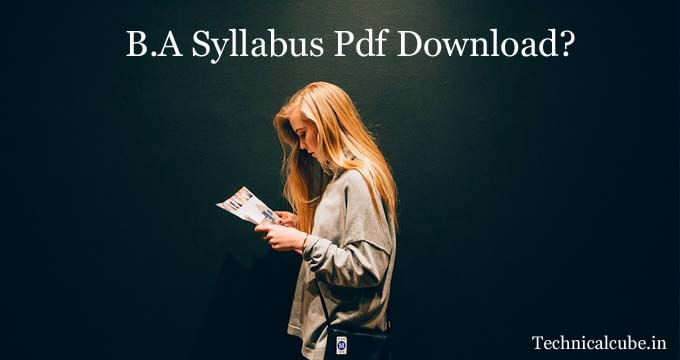 B.A Syllabus Pdf Download 2021