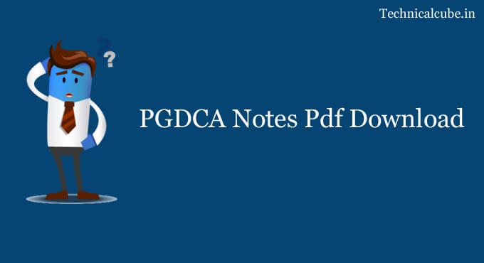 PGDCA Notes Pdf Download