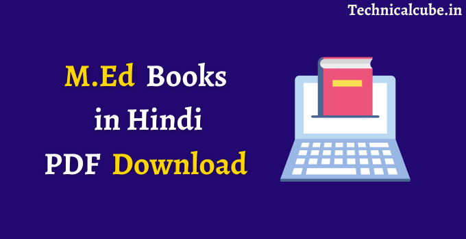 M.Ed Books Pdf in Hindi Download