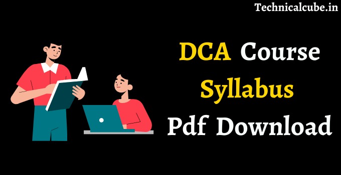 DCA Course Syllabus in Hindi Pdf Download