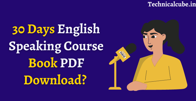 30 Days English Speaking Course Book PDF Download